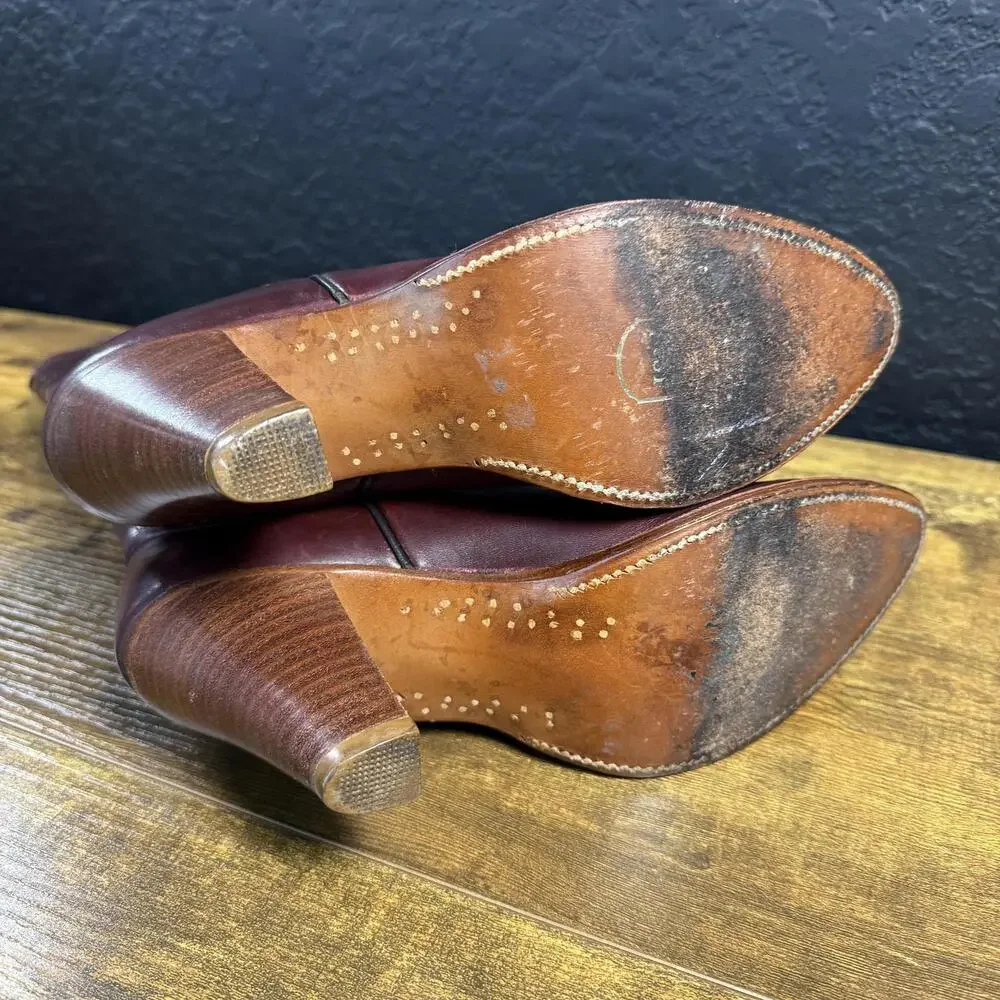 Dan Post 4149 Burgundy Leather Western Cowboy Boots Womens Size 7 N - Picture 5 of 7